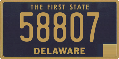 DE license plate 58807