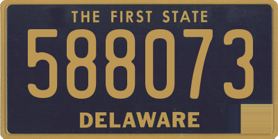 DE license plate 588073