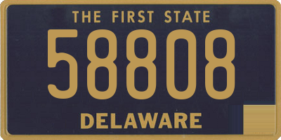 DE license plate 58808