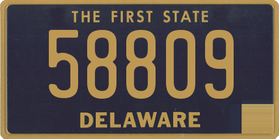 DE license plate 58809