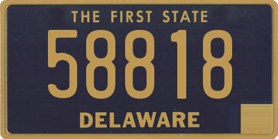 DE license plate 58818