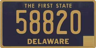 DE license plate 58820