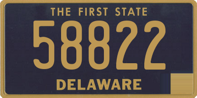 DE license plate 58822