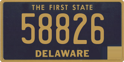 DE license plate 58826