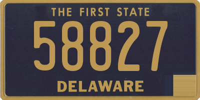 DE license plate 58827