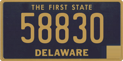 DE license plate 58830