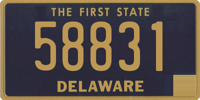 DE license plate 58831