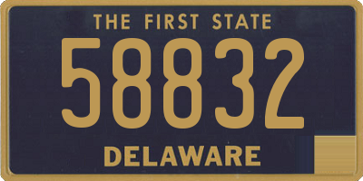 DE license plate 58832