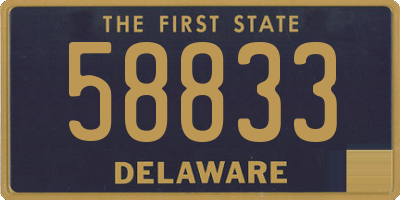 DE license plate 58833