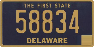 DE license plate 58834