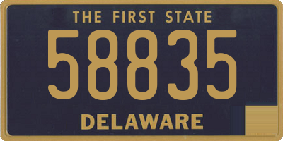 DE license plate 58835