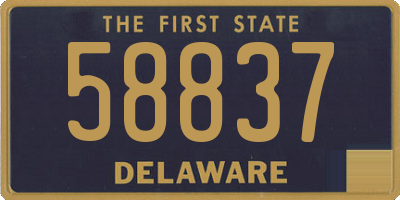 DE license plate 58837