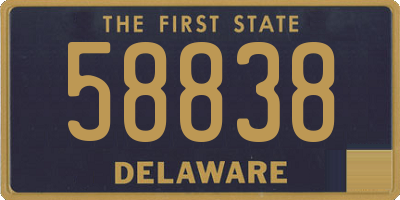 DE license plate 58838