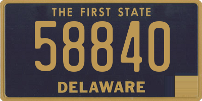 DE license plate 58840