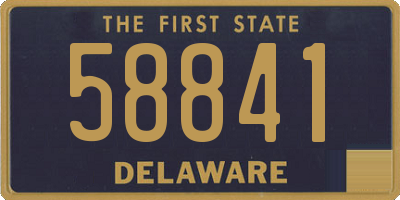 DE license plate 58841