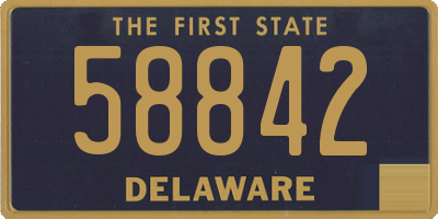 DE license plate 58842