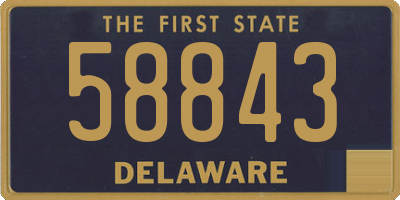 DE license plate 58843