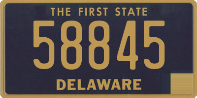 DE license plate 58845