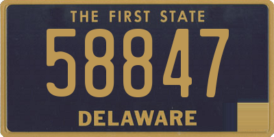 DE license plate 58847