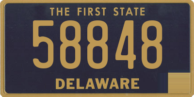 DE license plate 58848