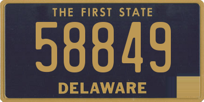 DE license plate 58849