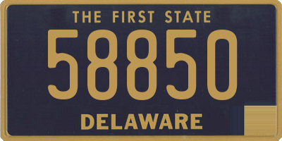 DE license plate 58850