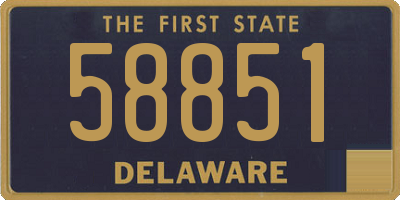 DE license plate 58851