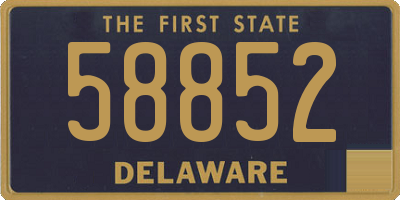 DE license plate 58852