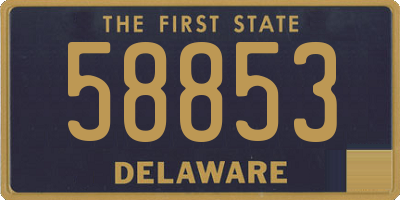 DE license plate 58853