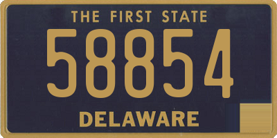 DE license plate 58854