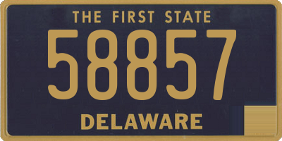 DE license plate 58857