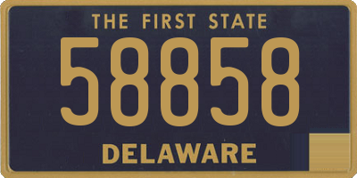 DE license plate 58858