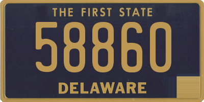 DE license plate 58860