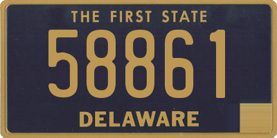 DE license plate 58861