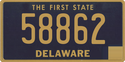 DE license plate 58862