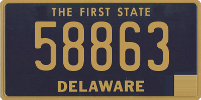 DE license plate 58863