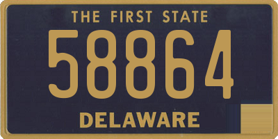 DE license plate 58864