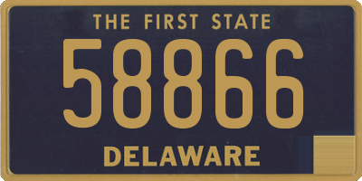 DE license plate 58866