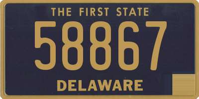 DE license plate 58867