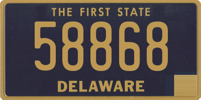 DE license plate 58868