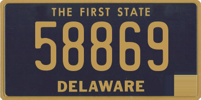 DE license plate 58869