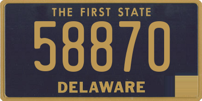 DE license plate 58870