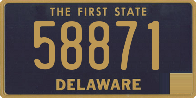 DE license plate 58871