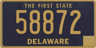 DE license plate 58872