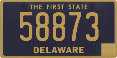 DE license plate 58873