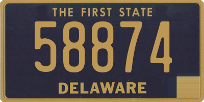 DE license plate 58874