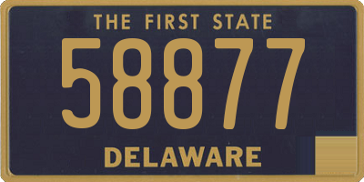 DE license plate 58877