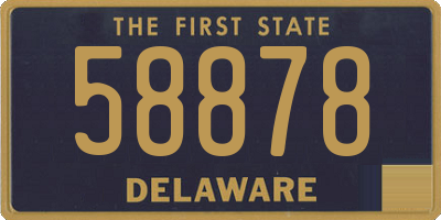 DE license plate 58878