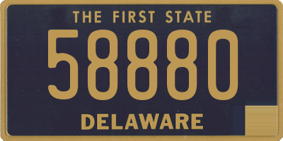 DE license plate 58880