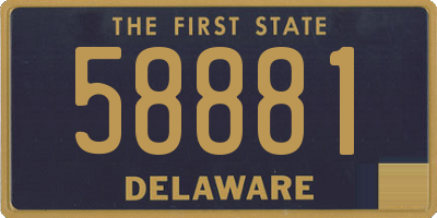 DE license plate 58881